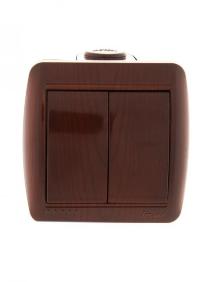 Фотография товара 'Lezard NATA Выключатель двойной, 710-0600-101'