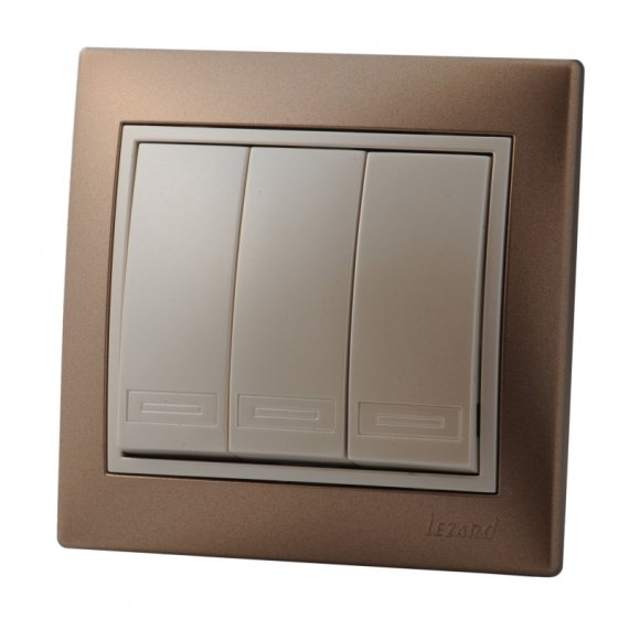 Фотография товара 'Lezard 701-3130-109 MIRA Выключатель тройной'