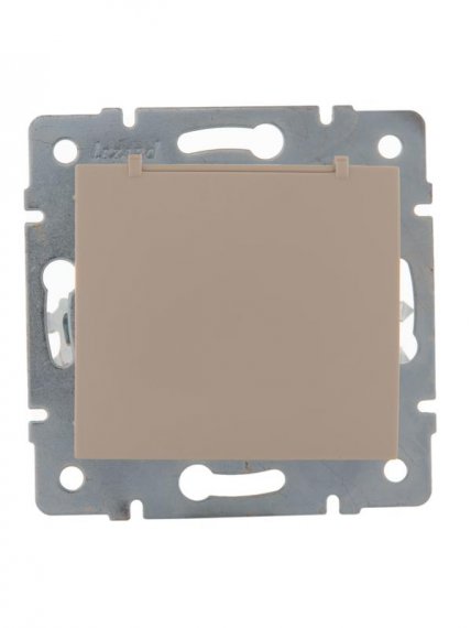 Фотография товара 'Lezard KARINA Розетка с заземлением с крышкой ПБТ, 707-0388-123B'