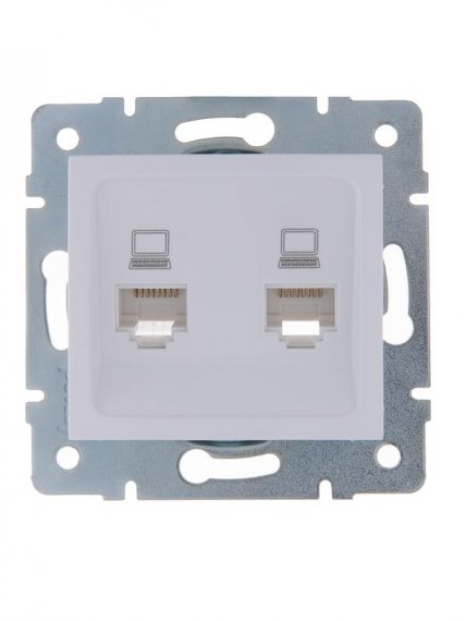 Фотография товара 'Lezard KARINA Розетка компьютерная двойная, 707-0288-141'