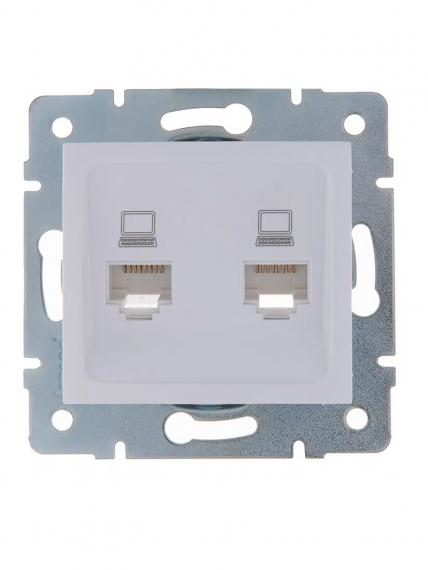 Фотография товара 'Lezard 708-0200-141 KARINA LIFE Розетка компьютерная двойная'