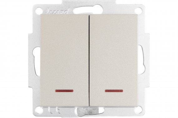 Фотография товара 'Lezard VESNA Выключатель двойной с подсветкой, 742-3788-112'