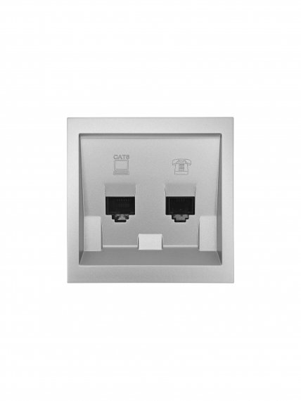 Фотография товара 'Lezard 704-7488-144 ZIMA Розетка компьютер+телефон'