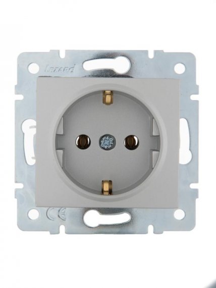 Фотография товара 'Lezard KARINA Розетка с заземлением ПБТ, 707-4388-122B'