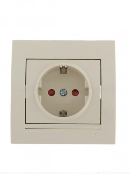Фотография товара 'Lezard DERIY Розетка с защитой от детей керамика, 702-0303-124'