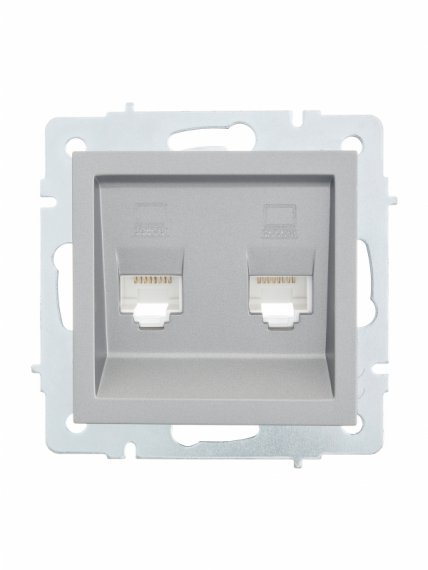 Фотография товара 'Lezard 742-3588-141 VESNA Розетка компьютерная двойная'