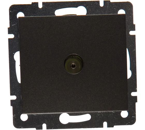 Фотография товара 'Lezard 703-4188-145 RAIN Розетка аудио чёрный графит матовый'