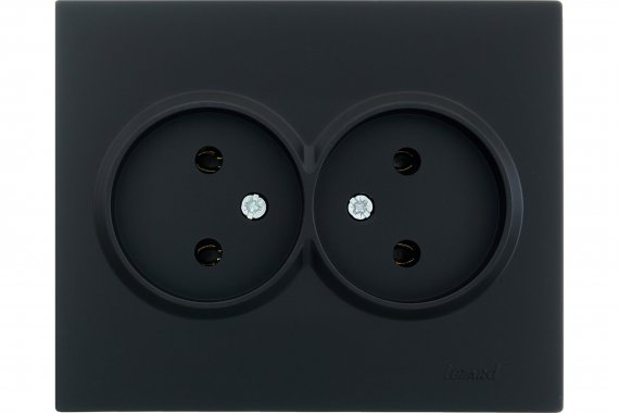 Фотография товара 'Lezard VESNA Розетка двойная без заземления ПБТ, 742-4200-128B'