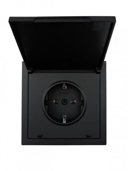 Фотография товара 'Lezard 704-4288-123BQC ZIMA Розетка с/з с крышкой ПБТ'