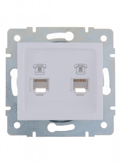 Фотография товара 'Lezard KARINA Розетка телефонная двойная евро, 707-0288-138'