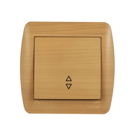 Фотография товара 'Lezard 711-4700-114 DEMET Выключатель проходной с подсветкой ясень'