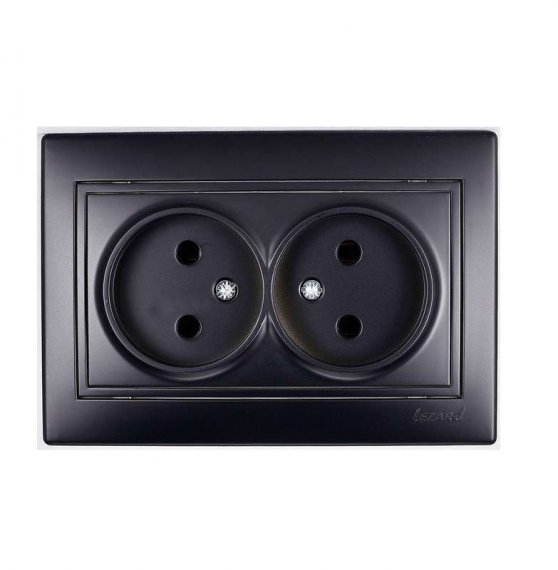 Фотография товара 'Lezard MIRA Розетка двойная без заземления керамика, 701-4242-128'