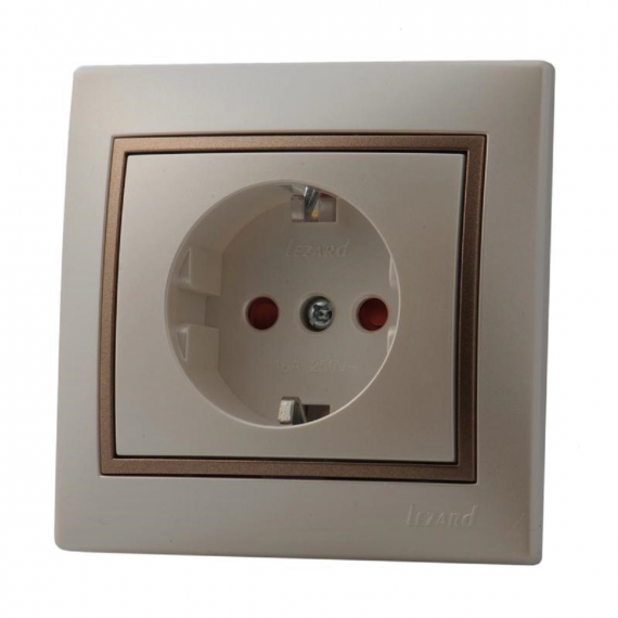 Фотография товара 'Lezard 701-3031-124 MIRA Розетка с защитой от детей керамика'