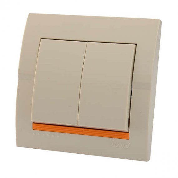 Фотография товара 'Lezard DERIY Выключатель двойной, 702-0303-101'