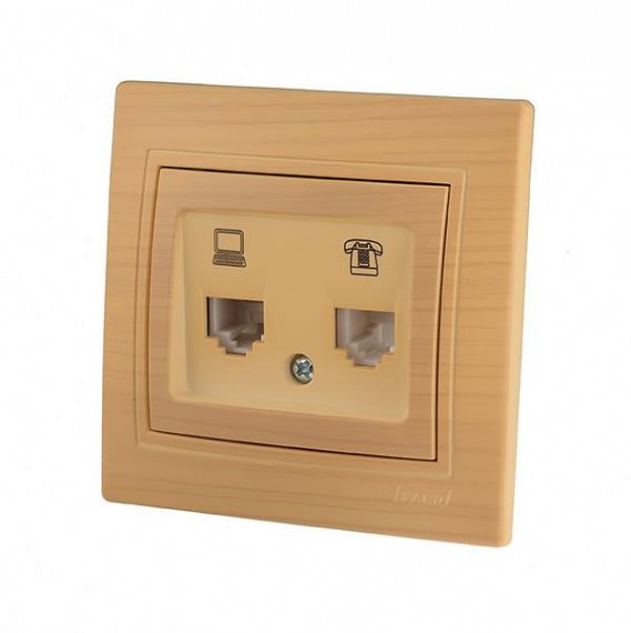 Фотография товара 'Lezard MIRA Розетка компьютер+телефон , 701-4747-143'