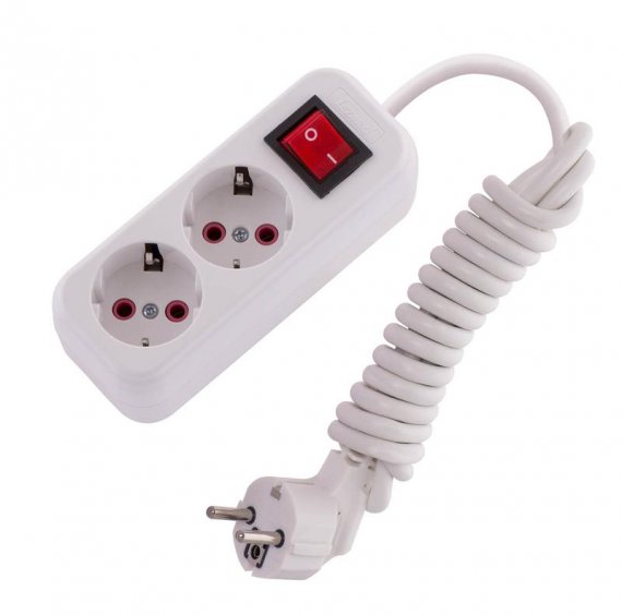 Фотография товара 'Lezard LILA Удлинитель с заземлением 2 входа 2 метра с выключателем , 720-0202-202'