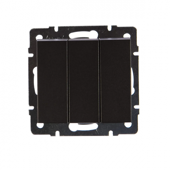 Фотография товара 'Lezard 703-4288-109 RAIN Выключатель 3-й цв. черный бархат'