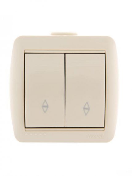 Фотография товара 'Lezard NATA Выключатель проходной двойной, 710-0300-106'