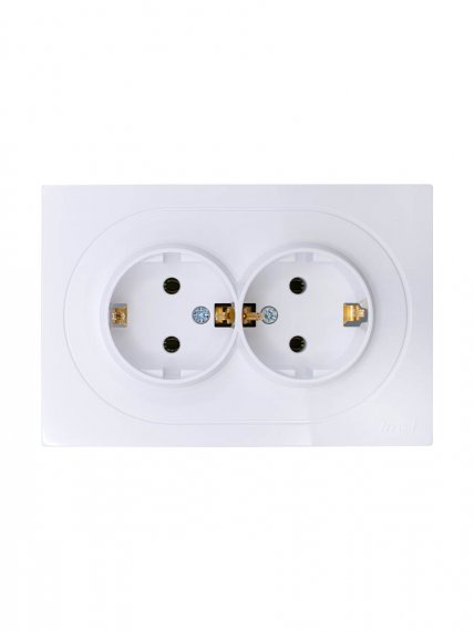 Фотография товара 'Lezard 743-0200-127B OSEN Розетка двойная с/з ПБТ'