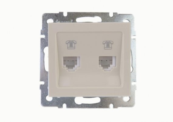 Фотография товара 'Lezard RAIN Розетка телефонная 2-ая евро, 703-0388-138'