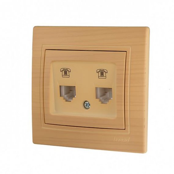 Фотография товара 'Lezard MIRA Розетка телефонная двойная евро, 701-4747-138'