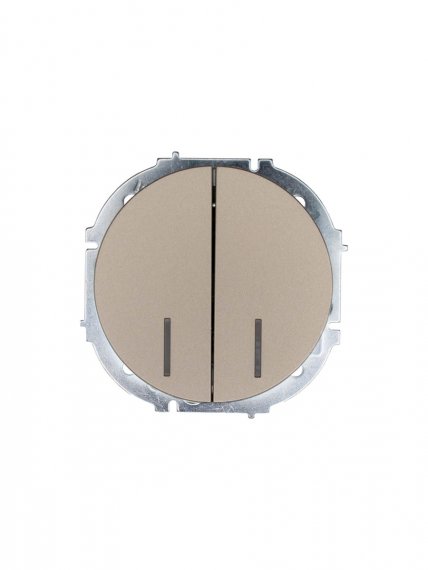 Фотография товара 'Lezard 743-3788-112 OSEN Выключатель двойной с подсветкой титан'