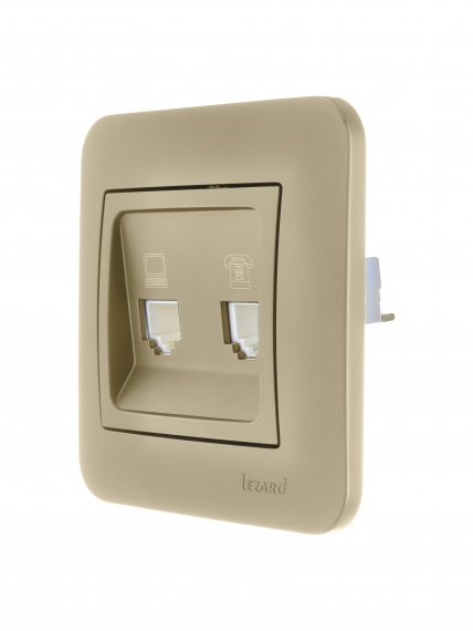 Фотография товара 'Lezard 7081-3636-143 ASTI Розетка компьютер+телефон'