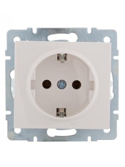 Фотография товара 'Lezard RAIN Розетка с заземлением керамика, 703-0288-122'