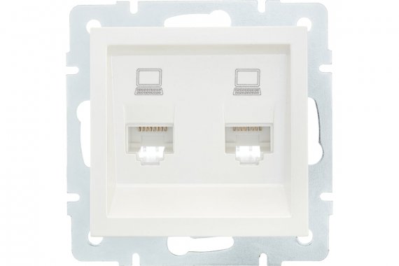 Фотография товара 'Lezard 742-3088-141 VESNA Розетка компьютерная двойная'