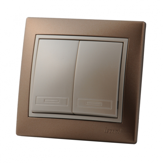 Фотография товара 'Lezard 701-3130-101 MIRA Выключатель двойной'