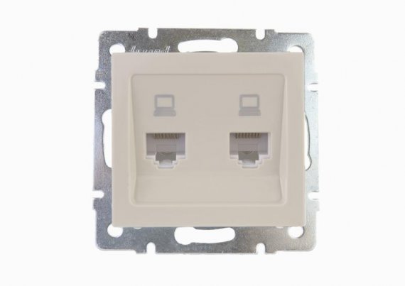 Фотография товара 'Lezard RAIN Розетка компьютерная двойная, 703-0388-141'