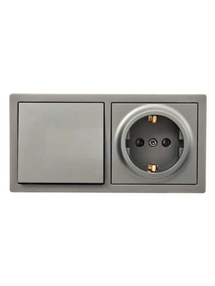 Фотография товара 'Lezard 752-3500-170BAP LETO Выключатель и розетка с/з'