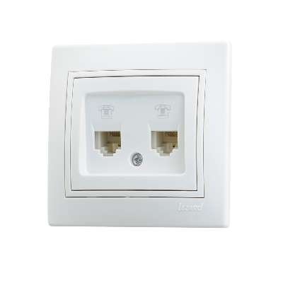 Фотография товара 'Lezard MIRA Розетка телефонная двойная евро, 701-0202-138'