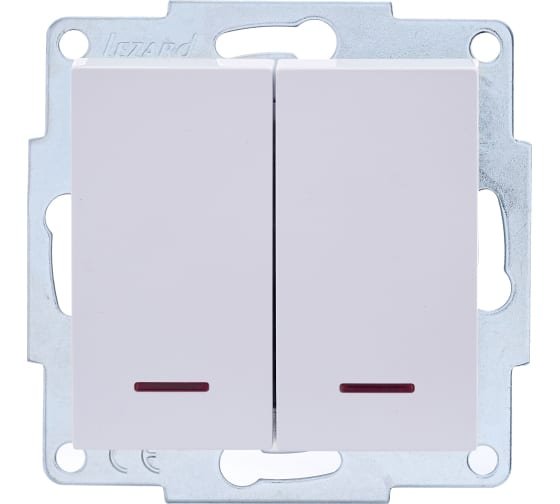 Фотография товара 'Lezard VESNA Выключатель двойной с подсветкой, 742-0288-112'