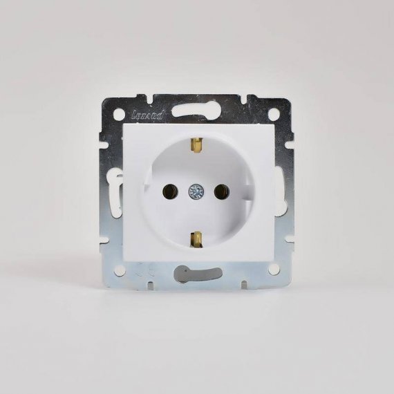 Фотография товара 'Lezard KARINA Розетка с заземлением ПБТ, 707-0288-122B'