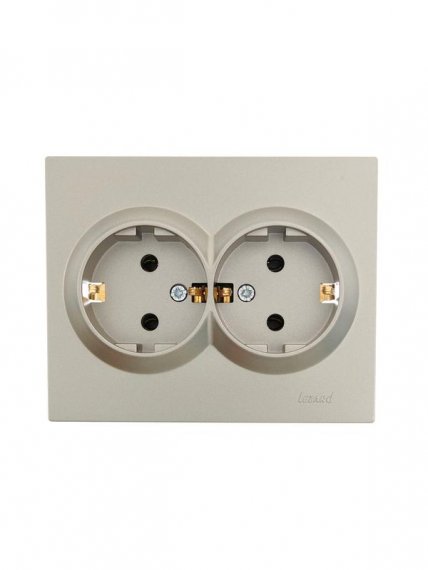 Фотография товара 'Lezard 742-3700-127 VESNA Розетка двойная с/з керамика'