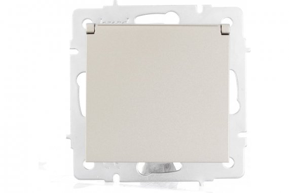 Фотография товара 'Lezard 742-3788-123 VESNA Розетка с/з с крышкой керамика'