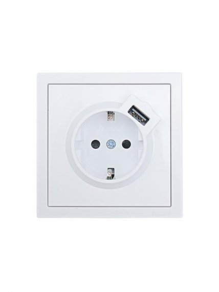 Фотография товара 'Lezard 704-0288-181 ZIMA Розетка с/з + USB разъем'