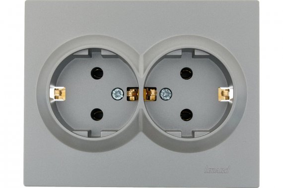 Фотография товара 'Lezard 742-3500-127 VESNA Розетка двойная с/з керамика'