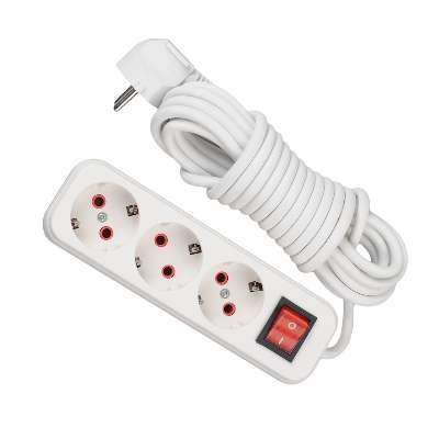 Фотография товара 'Lezard LILA Удлинитель с заземлением 3 входа 5 метров с выключателем, 720-0305-302'