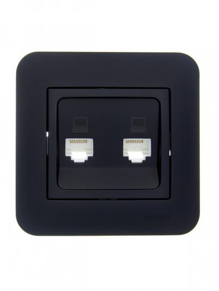 Фотография товара 'Lezard 7081-4242-141 ASTI Розетка компьютерная двойная'