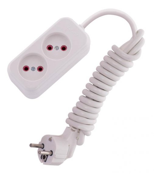 Фотография товара 'Lezard LILA Удлинитель без заземления 2 входа 2 метра , 720-0202-203'