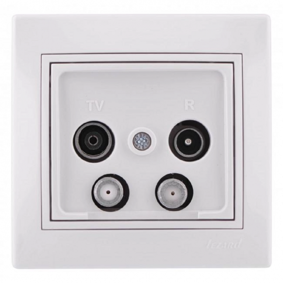 Фотография товара 'Lezard 701-0202-159 MIRA Розетка 2-ая спутниковая оконечная (SAT-SAT-TV-Radio)'