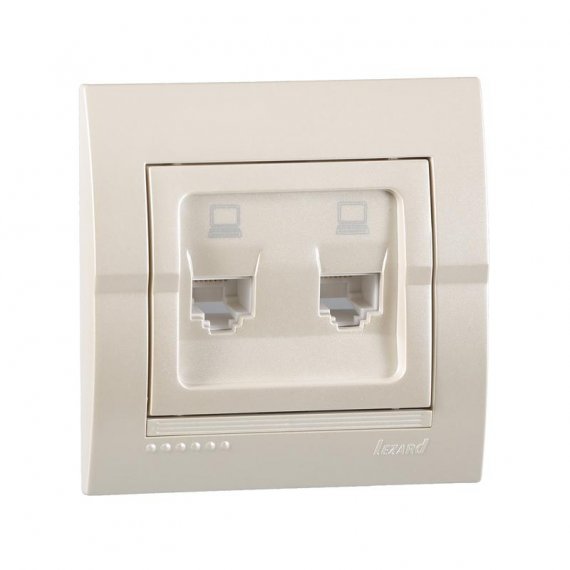 Фотография товара 'Lezard DERIY Розетка компьютерная двойная , 702-3030-141'