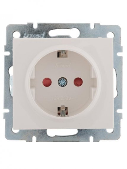 Фотография товара 'Lezard RAIN Розетка с защитой от детей керамика, 703-0288-124'