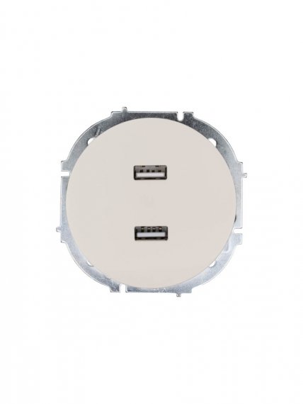 Фотография товара 'Lezard 743-9088-192 OSEN Розетка 2-ая USB разъем слоновая кость'