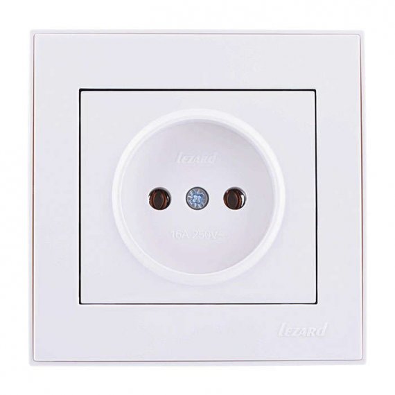 Фотография товара 'Lezard RAIN Розетка без заземления керамика, 703-0202-121'