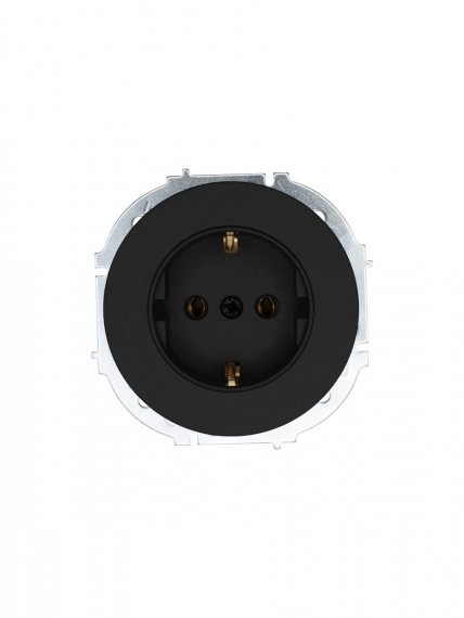 Фотография товара 'Lezard 743-4288-122B OSEN Розетка с/з ПБТ чёрный бархат'