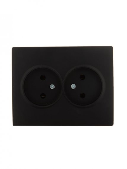 Фотография товара 'Lezard KARINA Розетка двойная без заземления керамика, 707-4200-128'