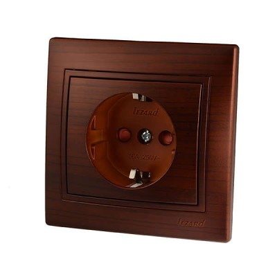 Фотография товара 'Lezard 702-0404-124 DERIY Розетка с защитой от детей керамика маун'